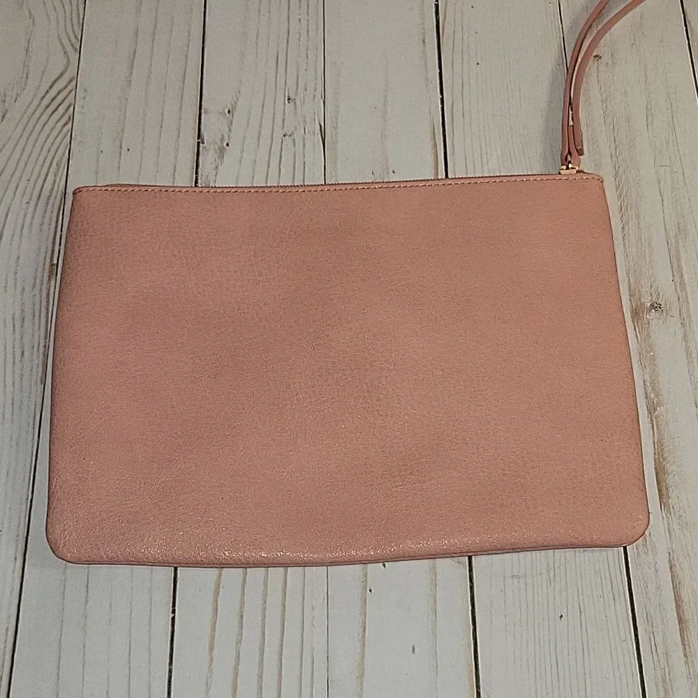 Lauren Conrad LC  Prism Large Wristlet  White Furry Llama